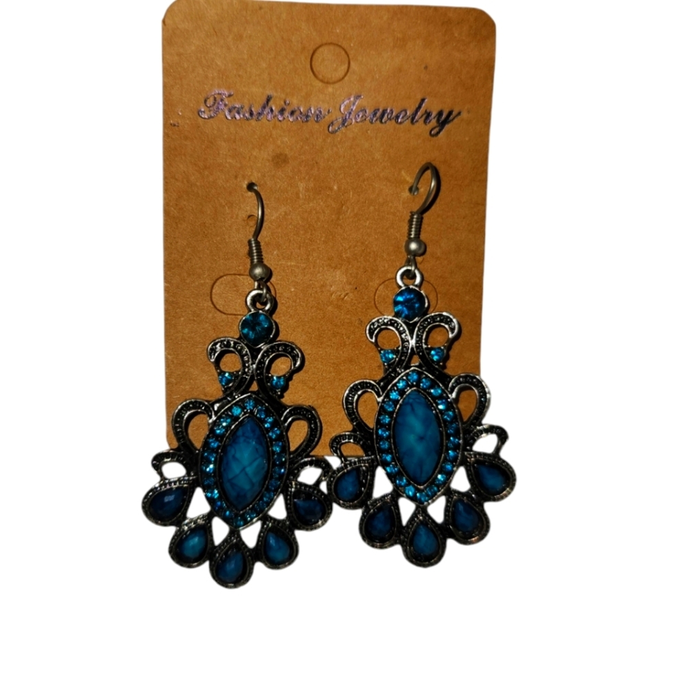Teal Boho earrings